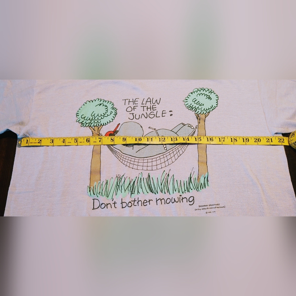 Vtg 80's Shoebox Greetings Law Of The Jungle Tee - Picture 6 of 7